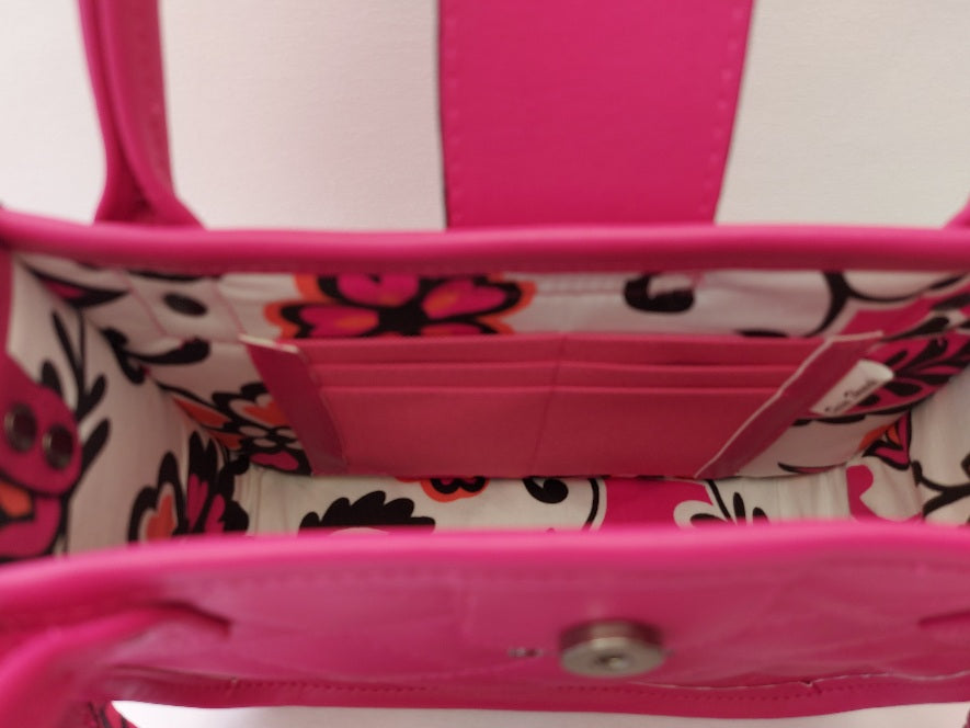 Cerise pink faux leather small essentials handbag and crossbody (Copy)